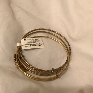 Alex and Ani Russian Gold Expandable Wire Bangles